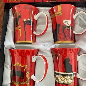 McIntosh Red Cat-Themed Bone China Mug Set